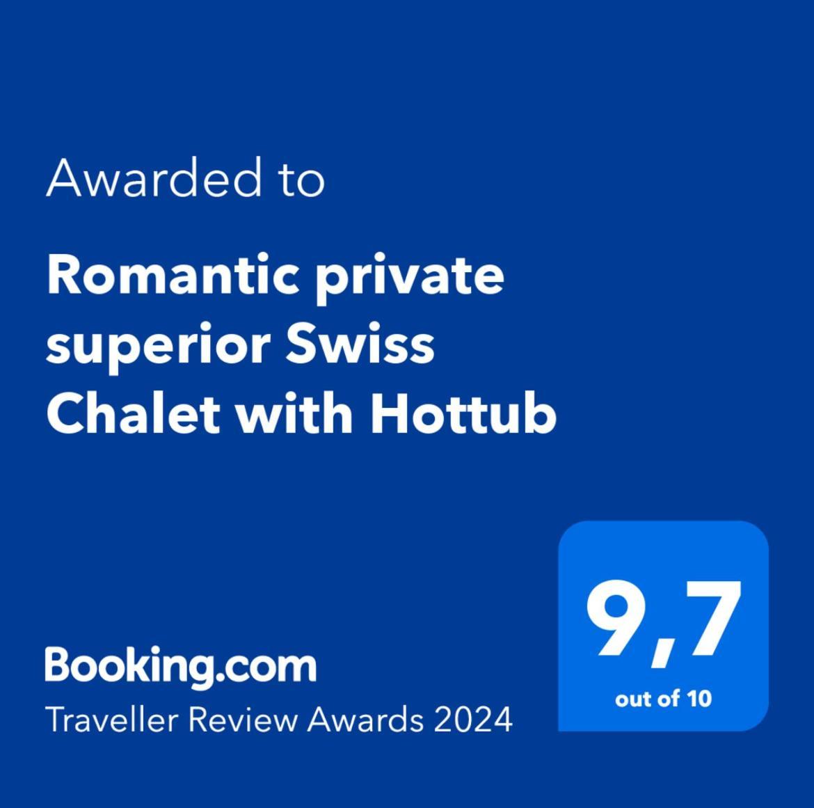 Romantic Private Superior Swiss Chalet With Hottub Lungern Exteriör bild